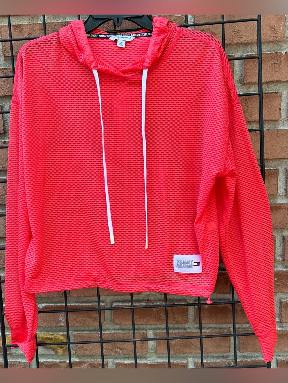 Tommy Hilfiger Coral Mesh Pullover Hoodie